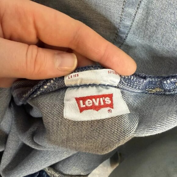 Levis 501 Jeans Men's Size 34x32 Straight Button Fly Red Tab Blue Fits 34x28 - Picture 11 of 15